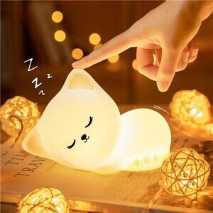 Night Light for Kids,16 Colors Cat Lamp Cute Lamp,Dimmable Baby Night Lights